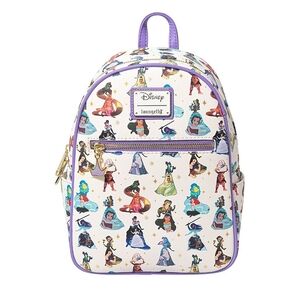 Loungefly Disney Princess Dress Backpack Ariel Moana Tiana Belle Mulan Cinderela